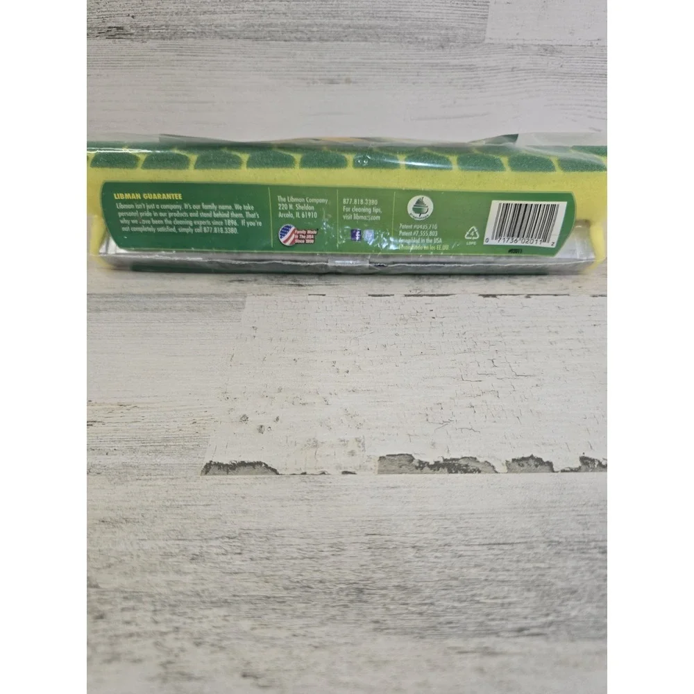 Libman Nitty Gritty Roller Mop Refill 02011 Green Yellow Tear Resistant Sponge